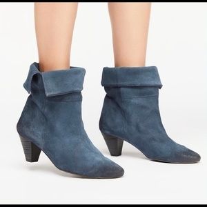 Free People Women's 9 Blue Suede  Adella Booties